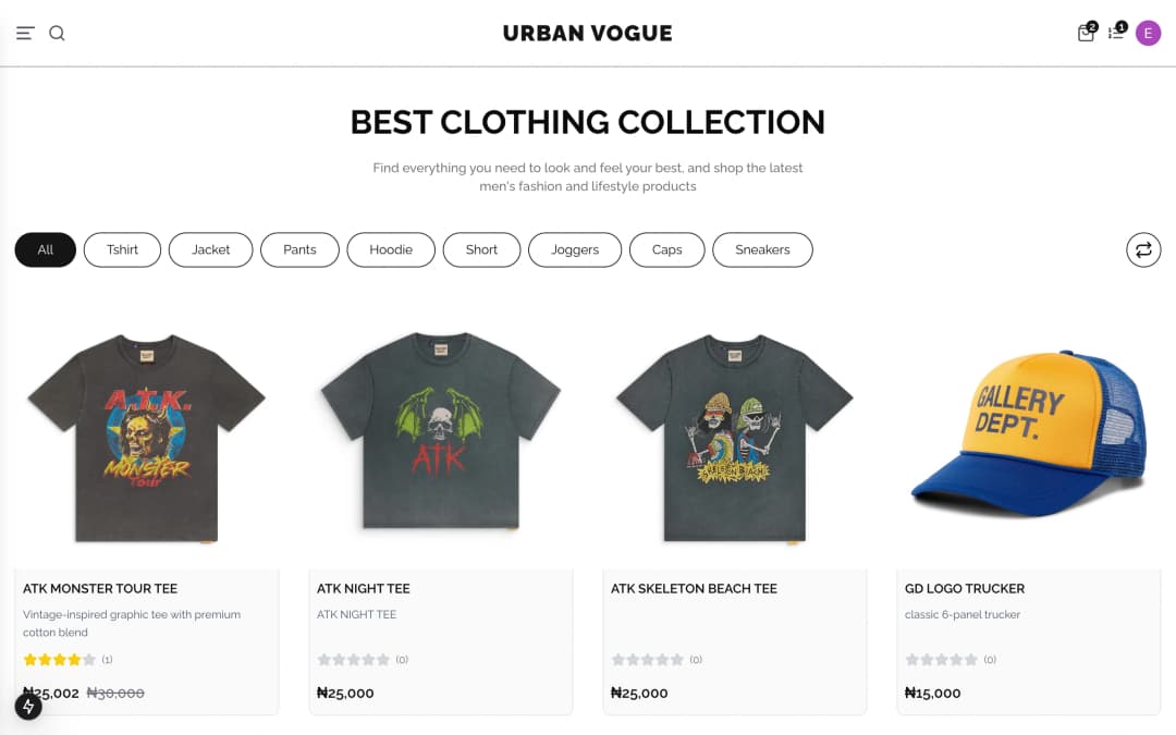 Urban Vogue - E-commerce Platform
